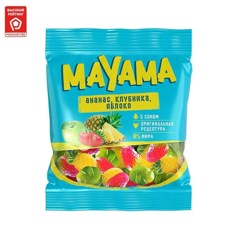Мармелад жев.Маяма ананас клубника яблоко 70г
