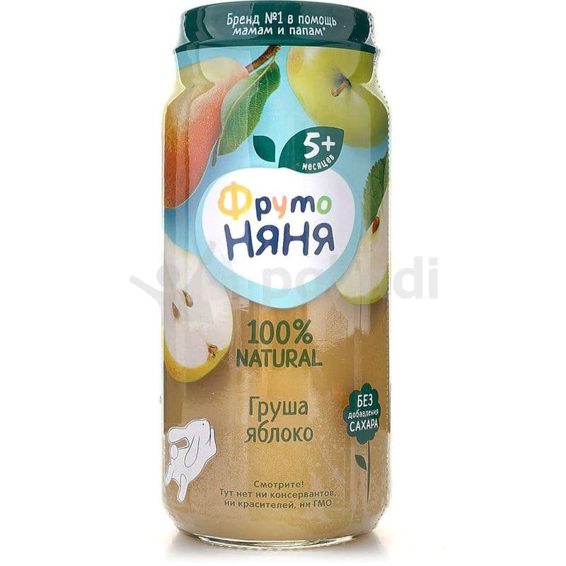 Пюре ФрутоНяня яблоко груша 250г