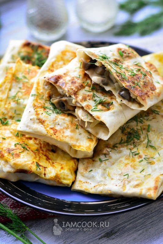Конвертик из лаваша с куриной начинкой вес Лэнд