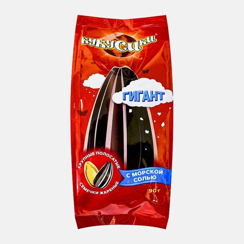 Семечки жареные Кукусики 90г Гигант полосатые с солью