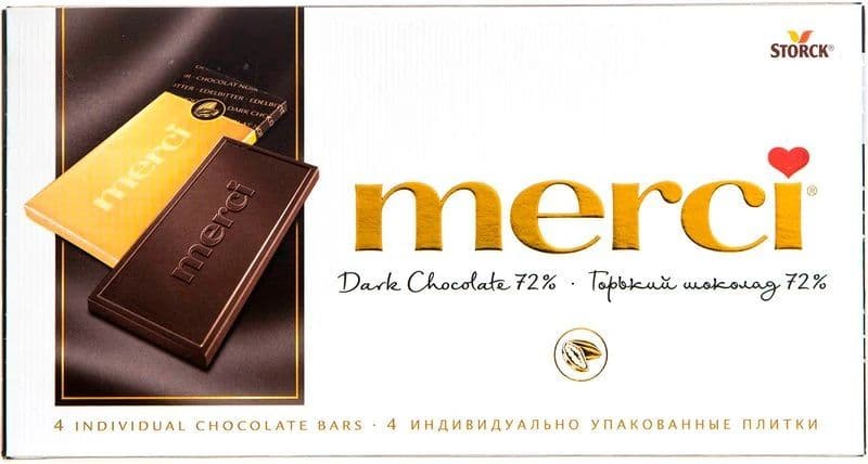Шоколад Мерси горький 72,5% 100г Шторк