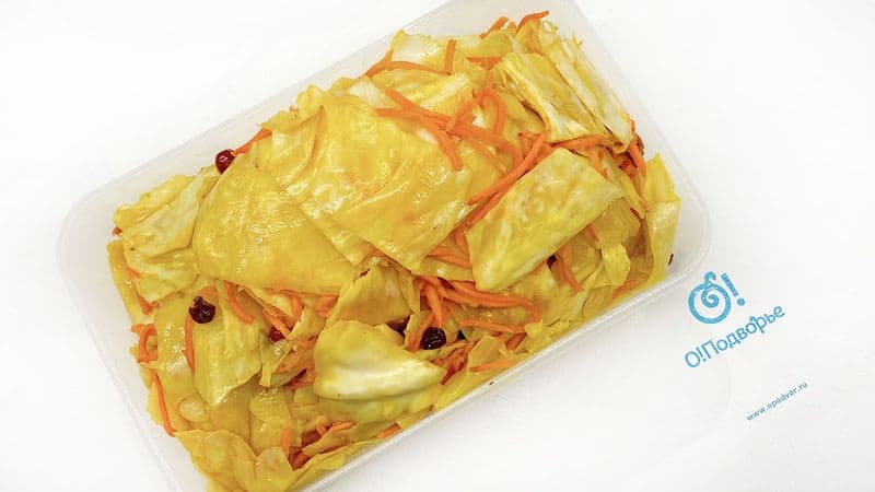 Капуста белокочанная по-корейски желтая 450г ЭкоПродукт