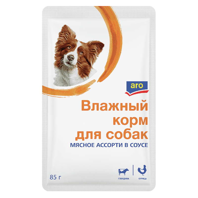 Аро корм д/собак мясное ассорти 85г*25
