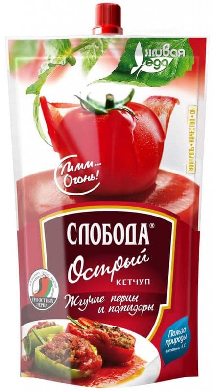 Кетчуп Слобода Острый 200г м/у