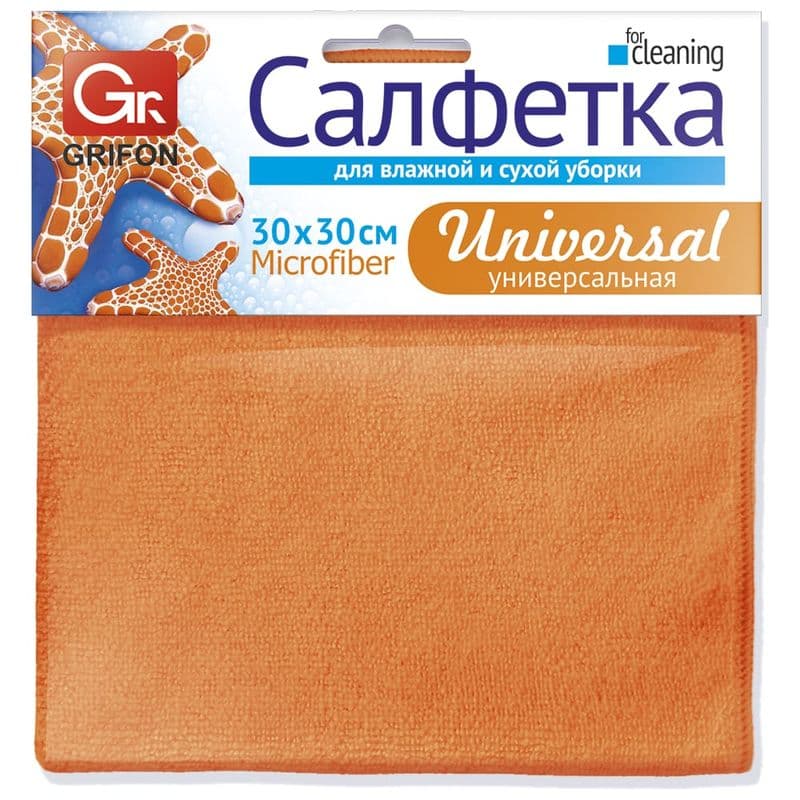 ГРИФОН Салфетка из микрофибры для оптики и зеркал 30*30см 1шт