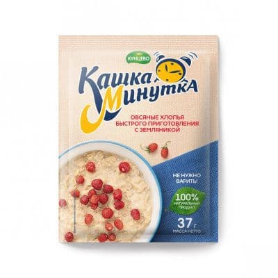 Каша-минутка земляника 37г