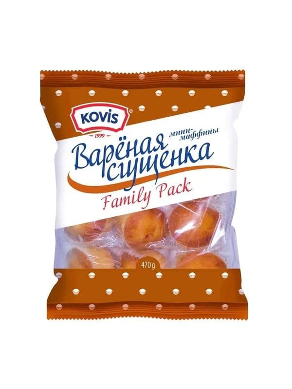Маффины мини Ковис 470г Сгущеное молоко