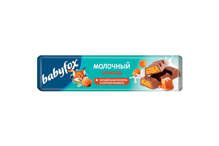Батончик Бэбифокс карам.нач и сол.карамель 45г КДВ