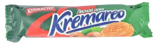Печенье сэндвич Крэмэрэо с ореховой нач 100г Кухмастер