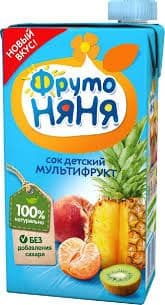 Сок ФрутоНяня мультифрукт неосветленный 0,5л