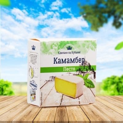 Сыр с белой плесенью Камамбер Песто 125г Калория