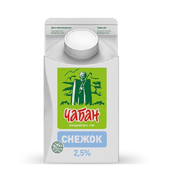 Снежок Любаня из Кубани 2,5% 450мл пленка БЗМЖ